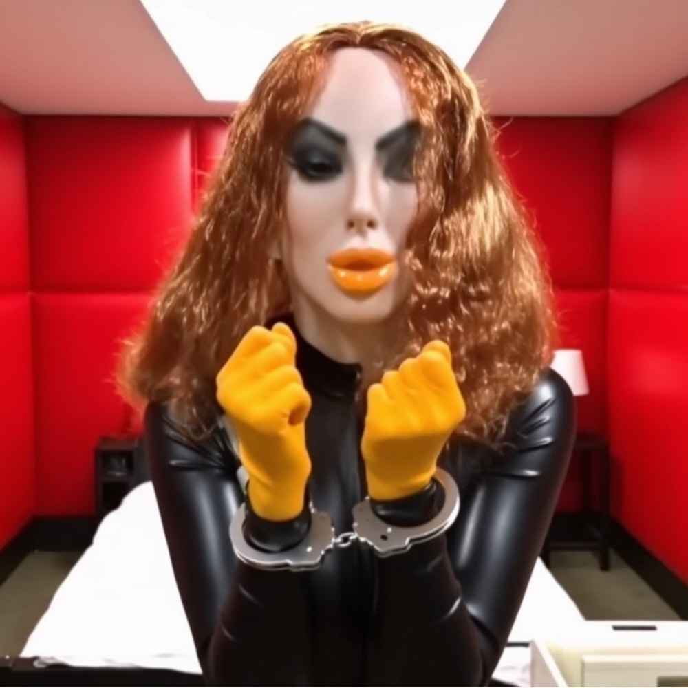 Sissy Crossdresser Female masking Mask Fetish Cosplay with hair - Picture 3 of 8